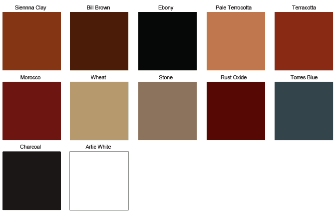 Acryloc colour chart